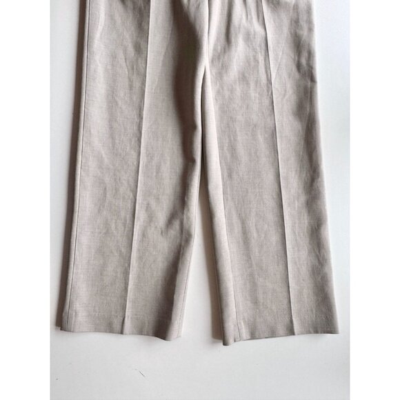 Aritzia WILFRED Effortless Grey Taupe Suiting Wide Leg Pleated Pants, Size 6 - Picture 3 of 12
